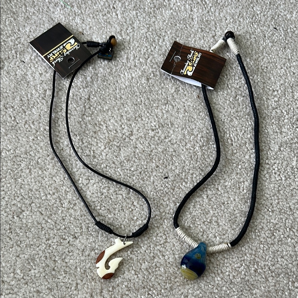 Black and White Hook Necklace Set